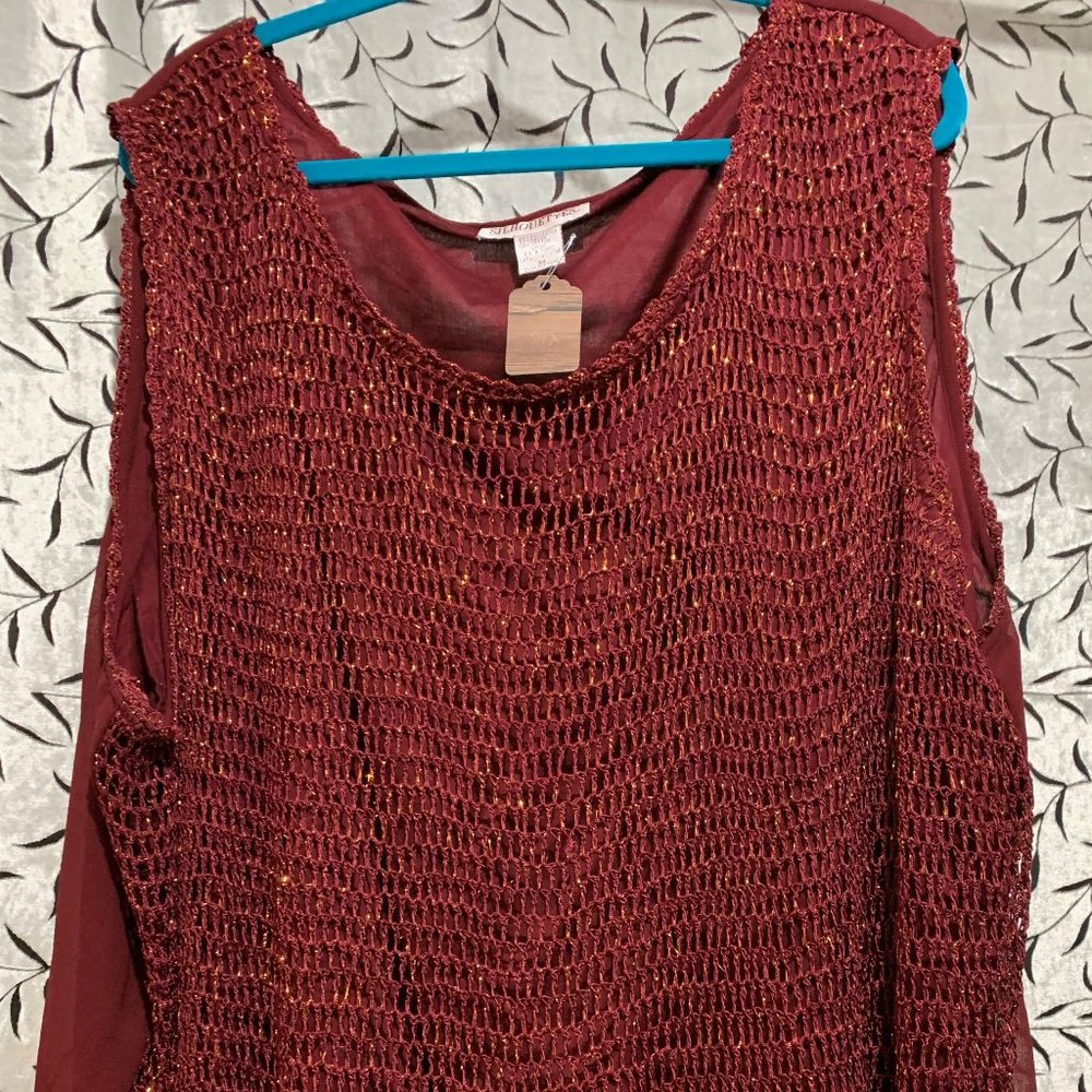 Silhouettes Chiffon Mesh Tank Top size 34AU / 28US